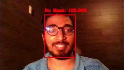 Face mask detection in video stream demo