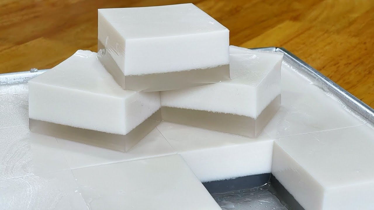 วุ้นกะทิ วิธีทำให้วุ้นไม่แยกชั้นออกจากกัน ขนมไทยทำง่ายๆ