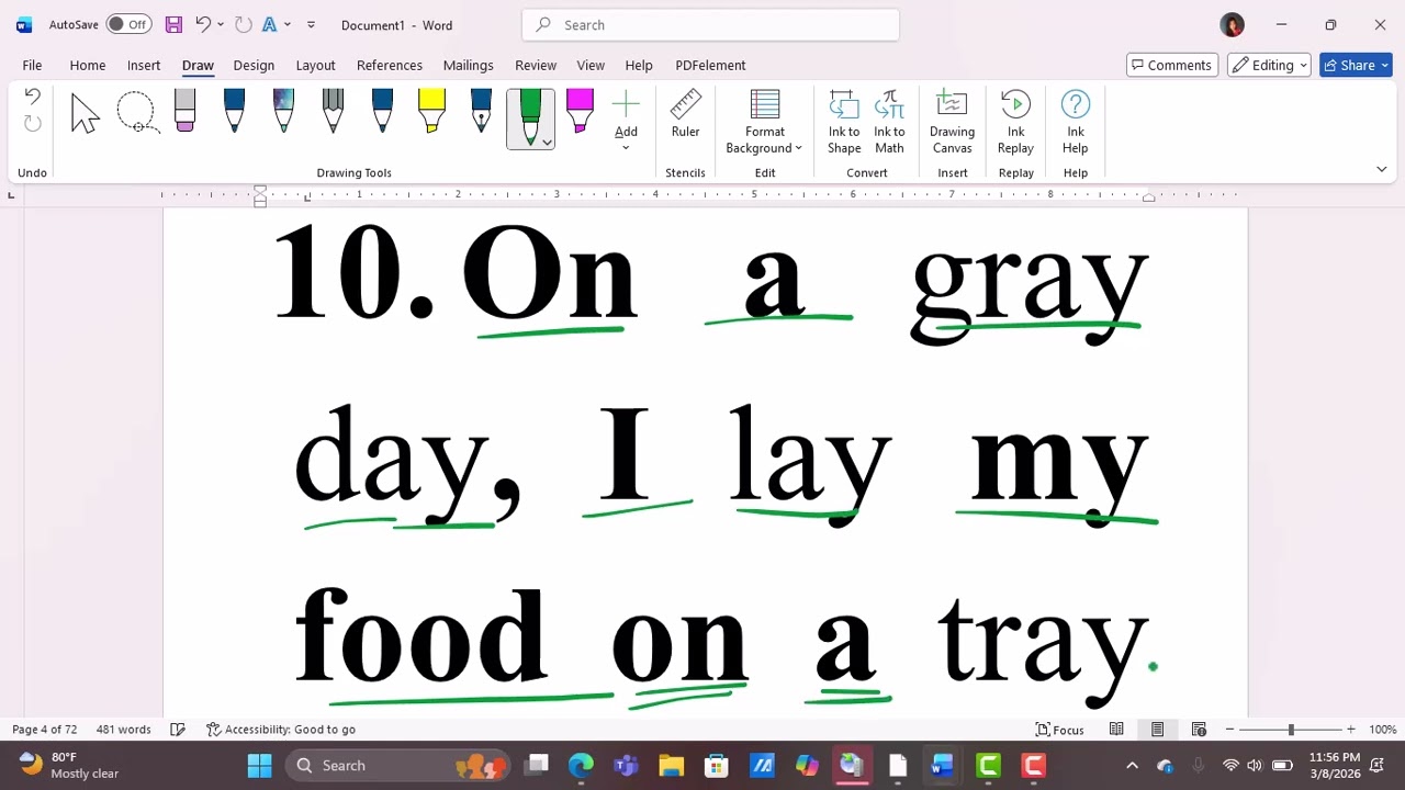 K2 Reading tutorial 9gh March -13th March 2026