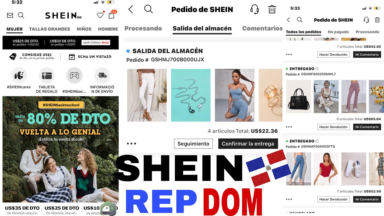 Como comprar en SHEIN desde República Dominicana *tutorial* Envíos gratis  los Domingos. - YouTube