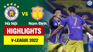 Highlights Hà Nội vs Nam Định | Văn Hậu nổ súng - Văn Quyết ghi tuyệt phẩm - HN đại thắng 5 bàn