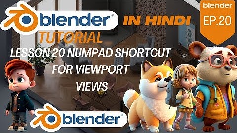 Lesson 20 Numpad Shortcut for Viewport Views || blender tutorial