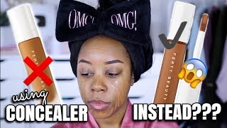 I USED THE FENTY CONCEALER AS FOUNDATION AND THIS IS WHAT HAPPENED... | FULL TUTORIAL | Andrea Renee