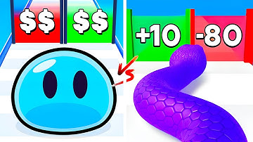 Slime Run Race vs Snake Run Race 🔥 Walkthrough Gameplay – All Levels UNLOCKED | EPIC 908