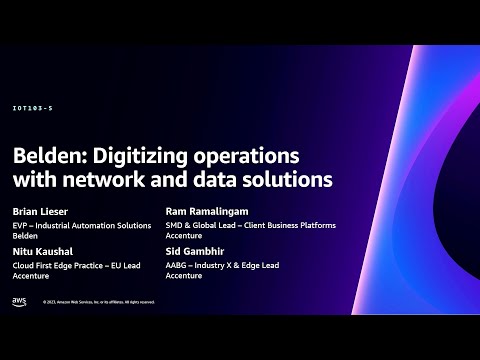 AWS re:Invent 2023 - Belden: Digitizing operations with network and data solutions (IOT103) Episode cover