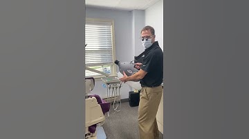 Dentist using a Fogger to Disinfect and Kill the COVID-19 Virus