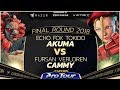 Echo Fox Tokido (Akuma) vs. Fursan Verloren (Cammy) - Top 8  - Final Round 2018 - SFV - CPT 2018