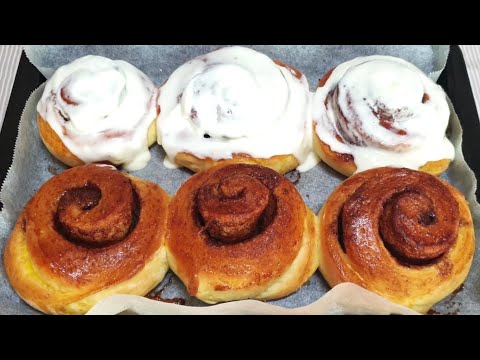Нежные булочки с корицей и сливочной глазурью СИННАБОНЫ!