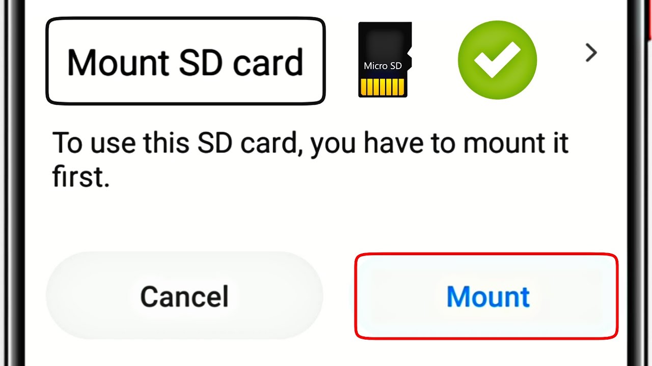 SD Card Ko Mount Kaise Kare 2020 How To Mount Sd Card On Android YouTube