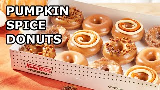 Trying Krispy Kreme’s PUMPKIN SPICE DONUTS & LATTE!