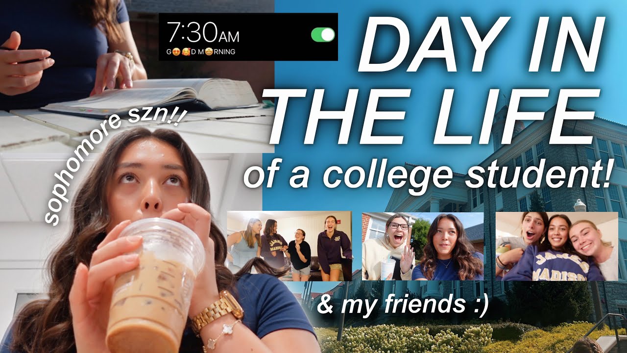 COLLEGE DAY IN THE LIFE VLOG @ JMU! (ft. my friends!) - YouTube