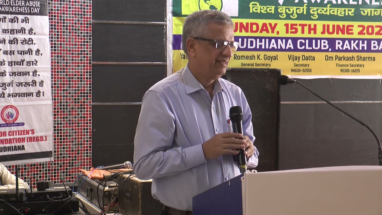 Dr. Mukesh Arora on Elders Abuse Awareness Day