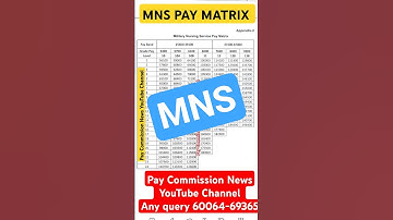 Pay Matrix for Military Nursing Services MNS #8th #mns #7th #militarynurse #nursespay