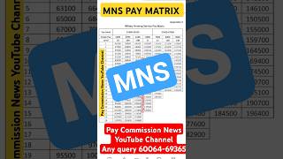 Pay Matrix for Military Nursing Services MNS #8th #mns #7th #militarynurse #nursespay