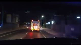 Aksi bus pahala kencana dan kawan' ngeblong di jalur pantura