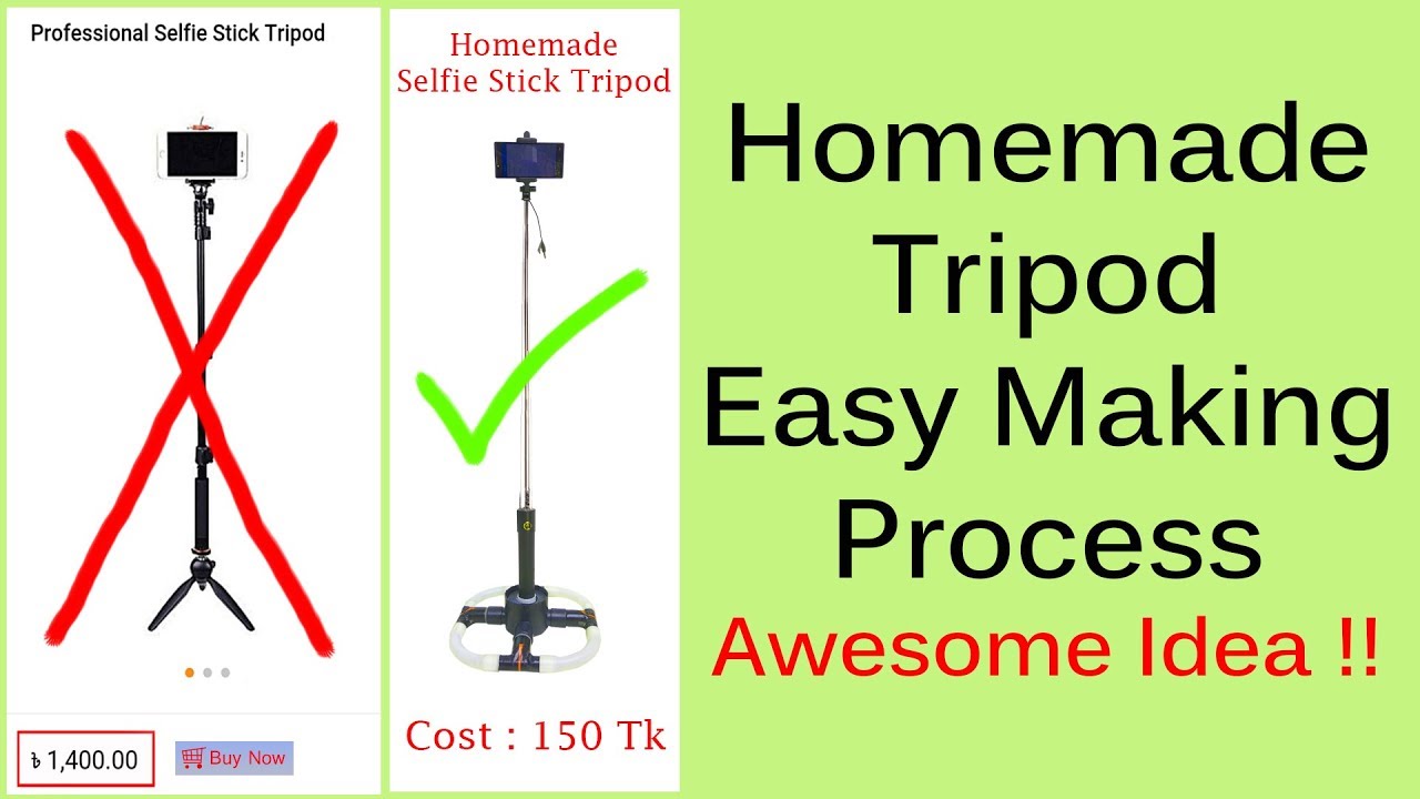 How to make a mobile tripod betterway || Diy pvc smartphone tripod || Make a tripod easily.