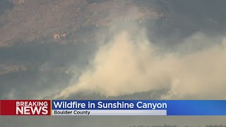 Wildfire erupts in Sunshine Canyon in Boulder County