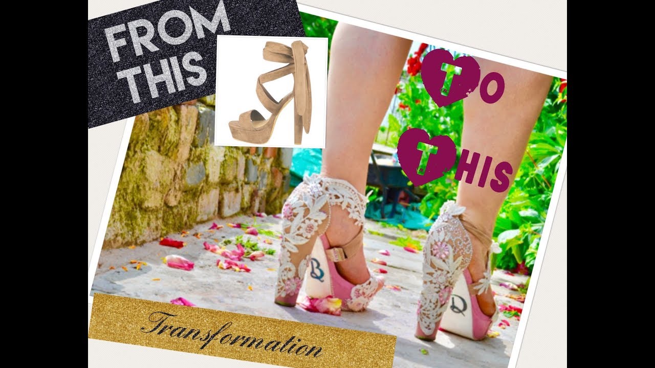 DIY!!! How To Make Lace/Appliqué Shoes YouTube