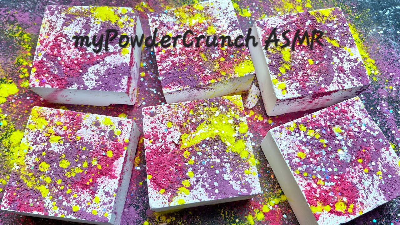 Fresh Blocks topped with Holi Powder β’ Gym Chalk Blocks β’ Plain Jane ...