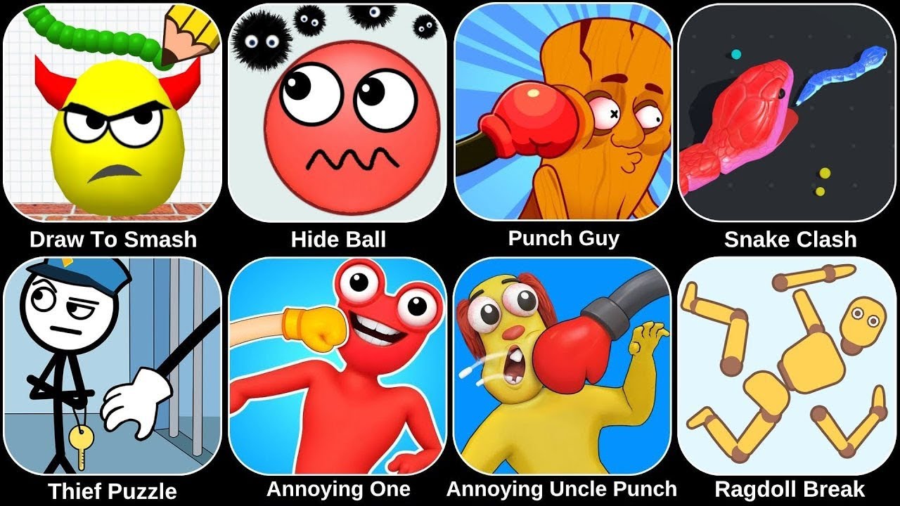 Draw To Smash,Sandwich Runner,Hide Ball,Kick Break,Kick Loser,Snake Clash...