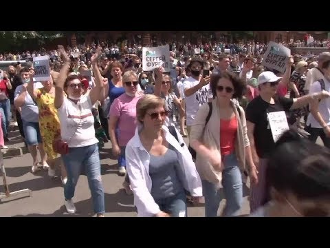 Протесты в Хабаровске в поддержку губернатора Сергея Фургала / LIVE 26.07.20