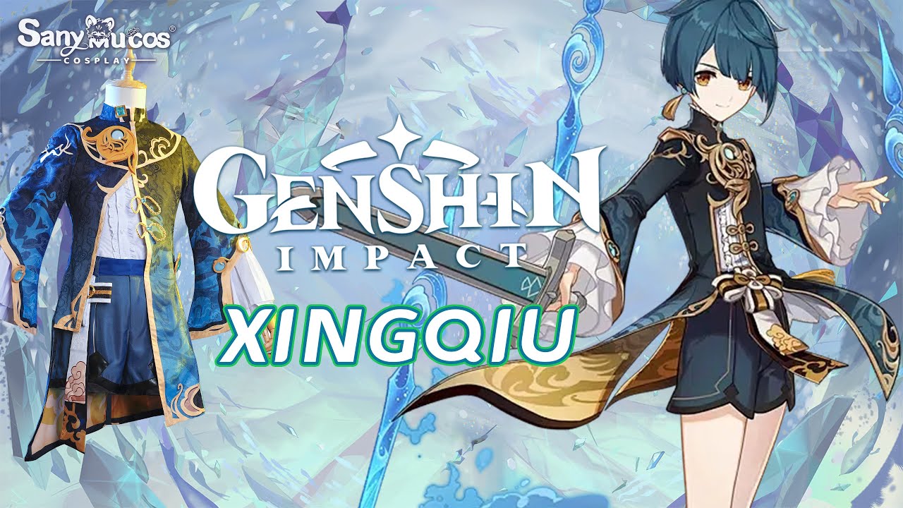 【SanyMuCos】Genshin Impact Xingqiu Cosplay Costume Premium Edition Detail Show