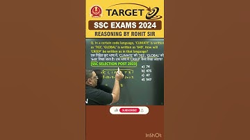 CODING DECODING | REASONING BY ROHIT SIR | #shorts #ssc #ssccgl #sscchsl #reasoning #radianmensa