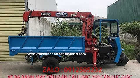 XE 3 GÁC CẨU - XE BA BÁNH GẮN CẨU UNIC 250 - XE BA BÁNH CHẾ CẨU TỰ HÀNH