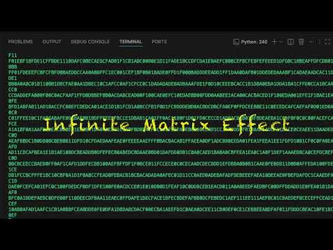 Infinite Matrix Effect in Terminal  #coding #python #matrix @TA_tech767