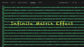 Infinite Matrix Effect in Terminal  #coding #python #matrix @TA_tech767