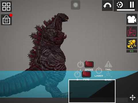 Shin Godzilla in melon playground but low quality 