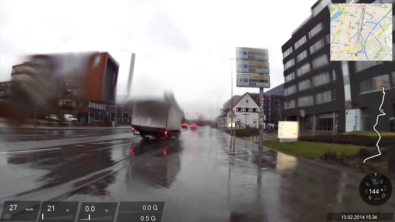 Münster: Salzstraße - Industriestraße - Robert-Bosch-Straße - Fahrrad - Bicycle  (Garmin Virb Elite)