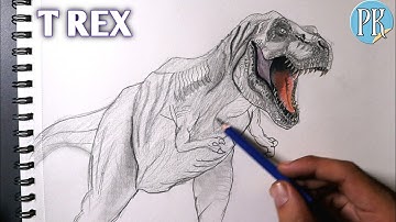 How to draw T REX || Jurassic World Rebirth