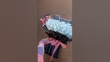 black & red money bouquet #shorts #bouquettutorial #buketwisuda #moneybouquet #buketuang #viral
