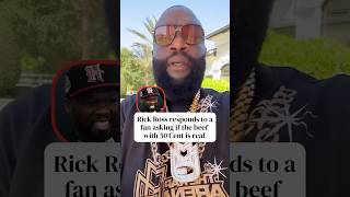 Rick Ross responds to fan asking if the beef with 50 Cent is real 👀 #Shorts #RickRoss #50Cent