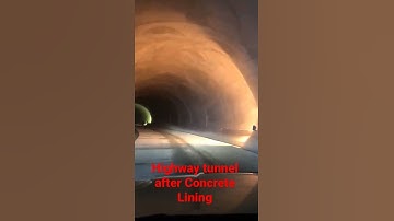 Highway tunnel after Concrete  Lining gantry