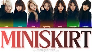 AOA (에이오에이) 짧은 치마 (Miniskirt) Color Coded Lyrics (Han/Rom/Eng)