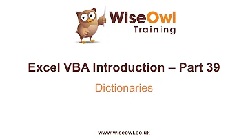 Excel VBA Introduction Part 39 - Dictionaries