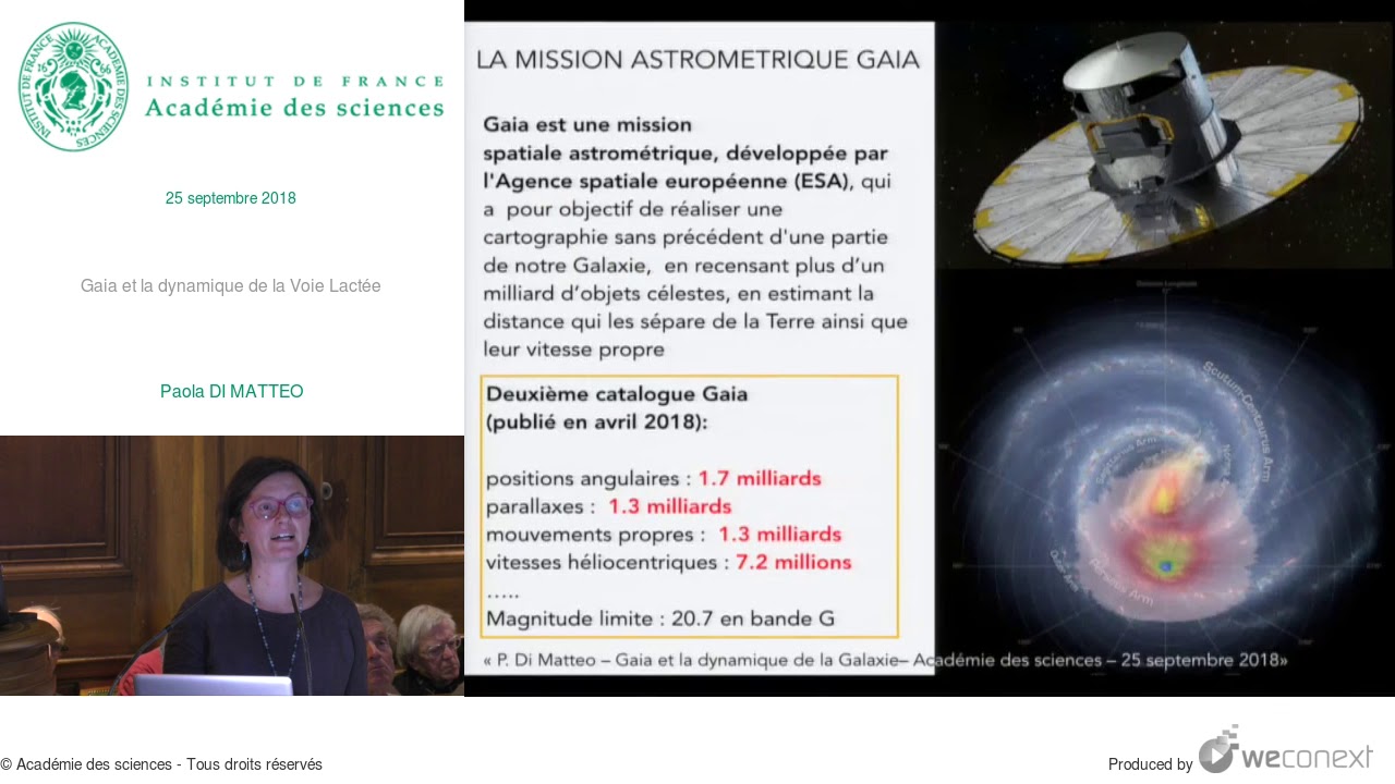Conférence P Di Matteo Gaia Et La Dynamique De La Voie Lactée