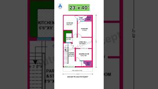 23x40 Simple House Plans / 23 by 40 House Plan 23 by 40 Home Plan shorts homedesign