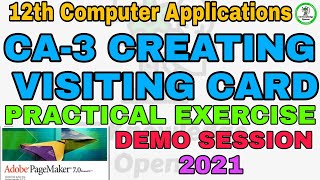 12th Computer Applications Practical Program Exercise  3 Creating Visiting Card