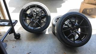 Mount and Balance Hoosier Track Attack Pro tires on Apex Wheels for a C8 Stingray