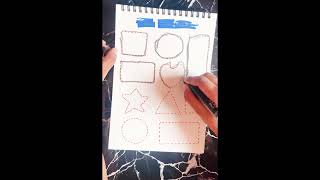 TRACE THE SHAPES #kidsindooractivities #activityforkids #prewritingskills #shapesactivity