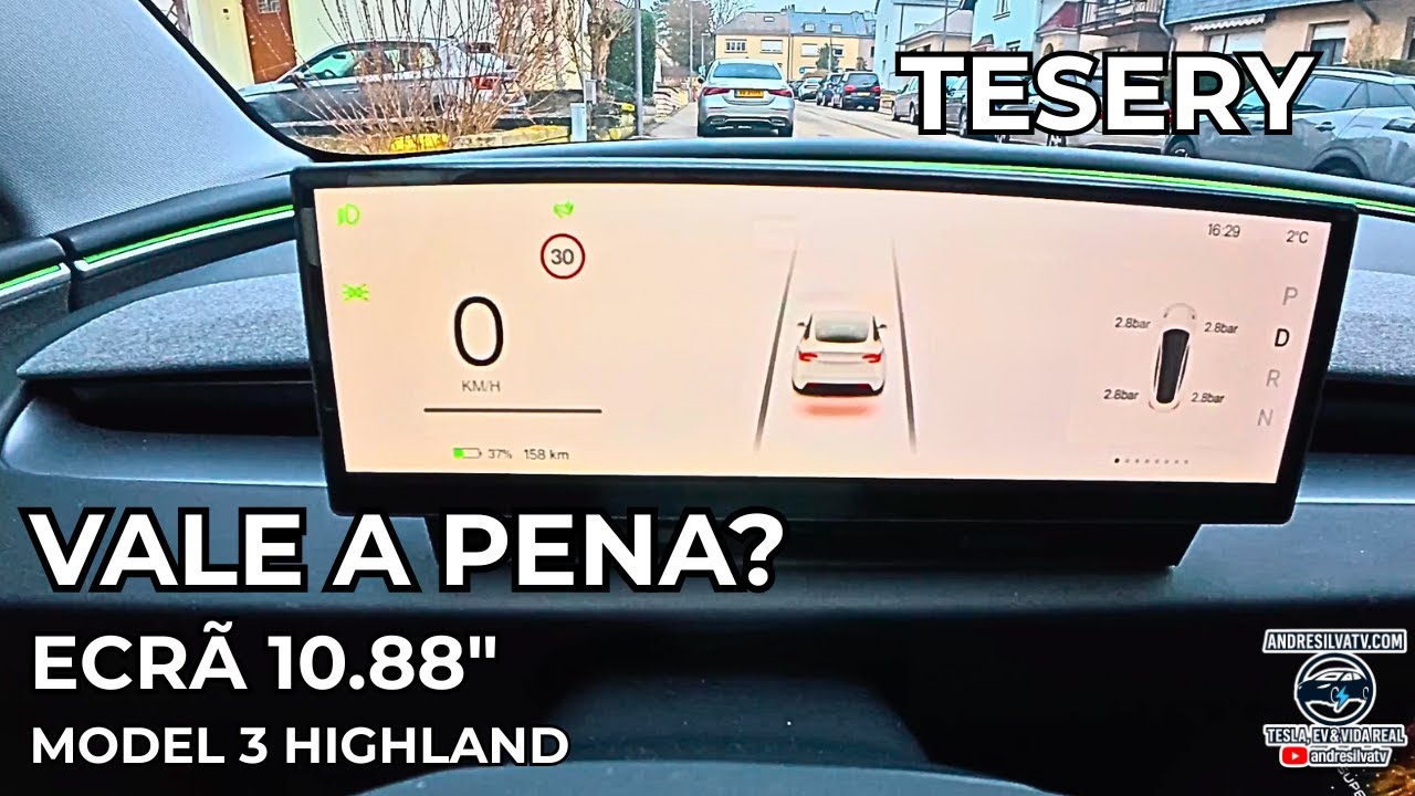 Tesery: Ecrã 10.88" no Tesla Model 3 Highland (2024) | Instalação + Teste
