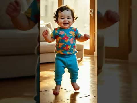 a cut babyDancing to Lady Gaga's music레이디 가가 음악에 맞춰 춤추는 귀여운 아기