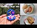 Eating + Easy clay art ideas 💡 How to make easy things with clay 🫰
