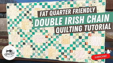 Easy Beginner Quilt Friendly | Fat Quarter Friendly Scrappy Double Irish Chain Quilt