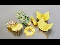 Manual pineapple processing line with the mpc 100 pineapple chunk cutter