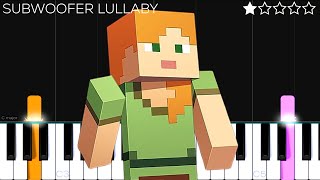 SUBWOOFER LULLABY - MINECRAFT | EASY Piano Tutorial