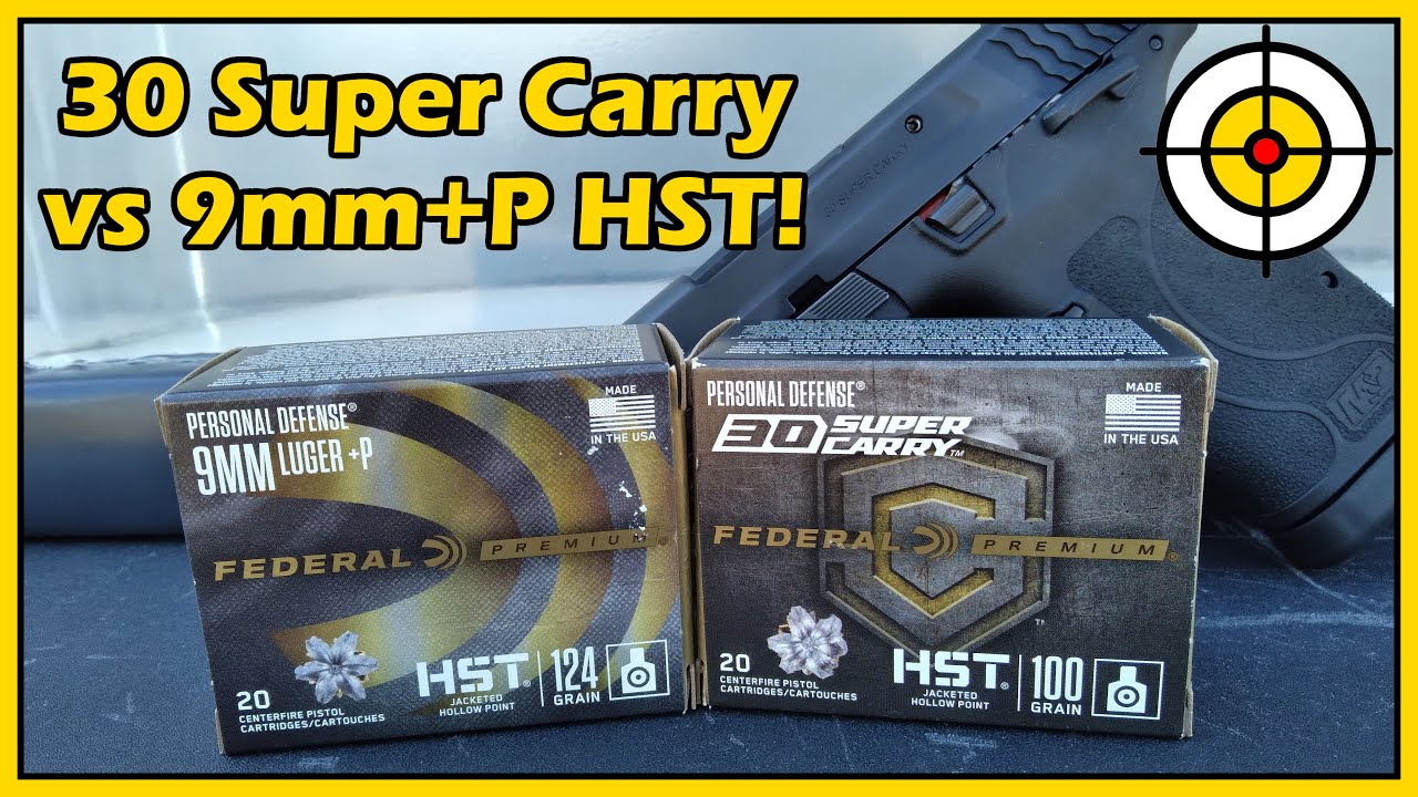 Federal HST 9 мм +P против 30 Super Carry! Тест на баллистический гель с Smith & Wesson M&P Shiel...
